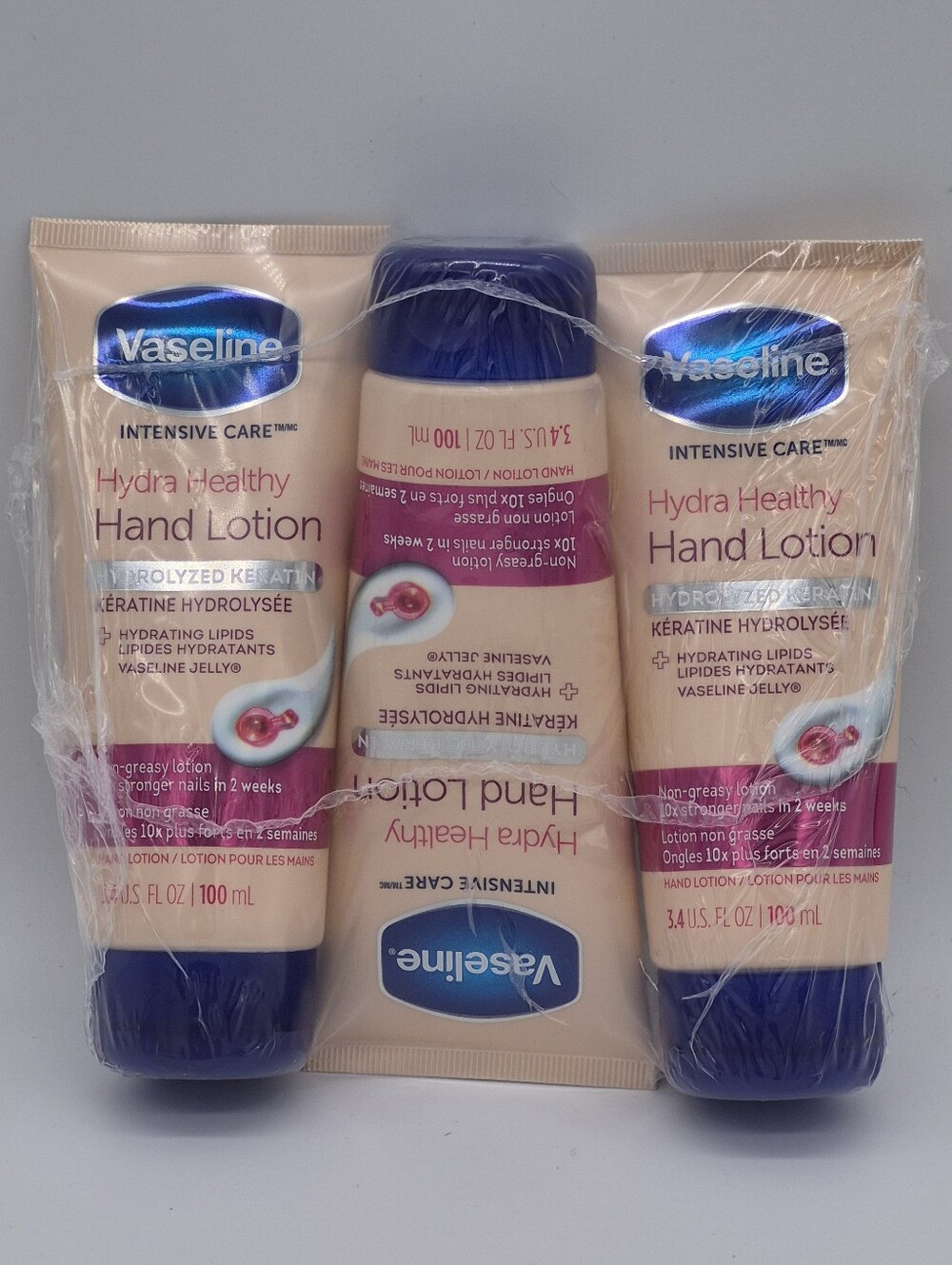 🌿 NEW Vaseline Hydra Healthy Hand Lotion 3 Pack Sealed 3.4 oz Each